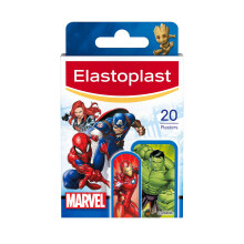 Elastoplast Marvel Plasters, Assorted Sizes (20 Pieces), Coloured First Aid for Children, Kid’s Everyday use with Marvel Superhero Designs, Easy Rem