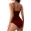 Costume da bagno intero da donna, tinta unita 4