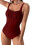 Costume da bagno intero da donna, tinta unita 2
