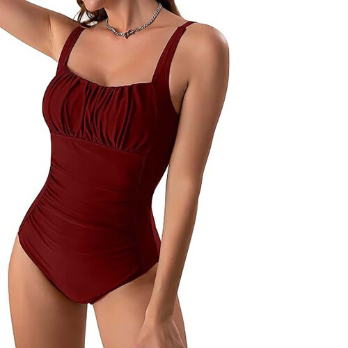 Costume da bagno intero da donna, tinta unita 1