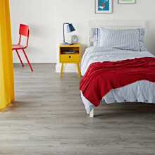 AMBULABO Self Adhesive Floor Planks - 7pcs (1m²) Peel and Stick Wood Effect Vinyl Flooring, Self Adhesive Flooring (Washed Grey)