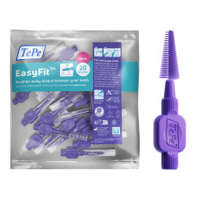 TePe EasyFit, Conical Interdental Brush, Purple, M/L, 20pcs, Plaque Removal, efficient Clean Between the Teeth, Medium to Large Gaps