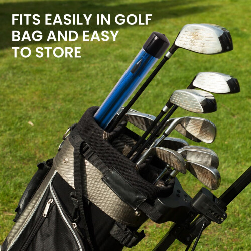FINGER TEN Golf Alignment Sticks Collapsible Training Rods, 2/3 Pack (2 Pack in Blue)