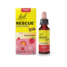 Rescue Kids Dropper 10ml (Strawberry) Comfort & Reassurance, Natural Emotional Wellness Day Support, Flower Essence Vegan Formula, Travel, Bach to Sc
