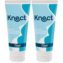 Knect Personal Water Based Lube 150ml (2 x 75ml), Fragrance Free, Safe for use with Latex and polyisoprene Condoms, Non Staining Personal Lubricant,