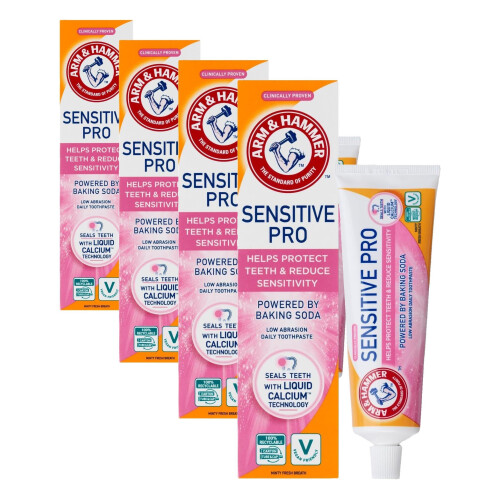 Arm & Hammer Sensitive Pro Daily Toothpaste, 75ml (Pack of 4)