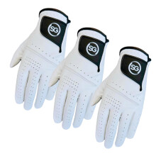 SAGE GEAR (Pack of 3) Men Premium Cabretta Leather Golf Gloves for All Weather Conditions - For Both Left and Right Handed Golfers - Multiple Qty Pack