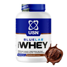 USN BlueLab 100% Whey Protein Powder 2kg (58 Servings) - 24g Protein - Whey Isolate, Hydrolysate & Concentrate Blend - High Protein Shake for Muscle