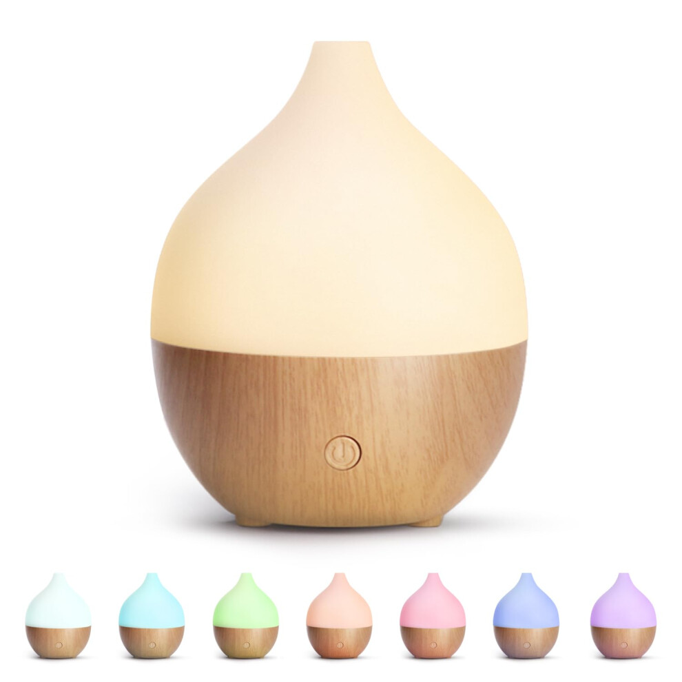 Salking White Essential Oil Diffuser, 100Ml Small Aromatherapy Ultrasonic Cool Mist Humidifier With Warm Lights, Auto Shut-Off Function, For Office H