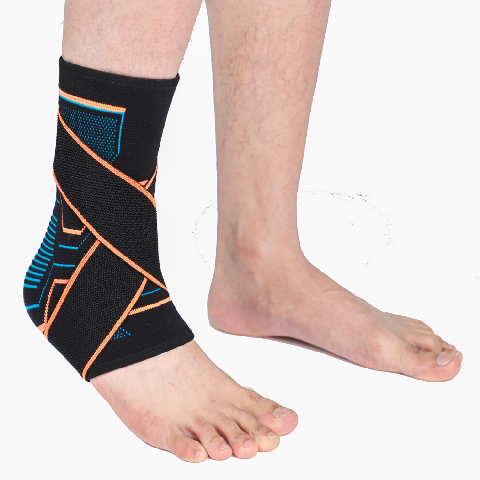 Vitto Ankle Support For Sprained Ankle, Arthritis, Joint Pain, Strains, Injury, Recovery, Rehab, Sports - Multi Zone Compression Sleeve (S, With Stra
