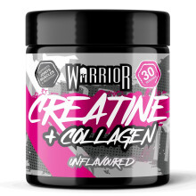 Warrior Creatine Monohydrate Powder + Hydrolysed Collagen Peptides 270g (30 Servings) – Micronised Creatine and Collagen Supplement for Muscle, Hair