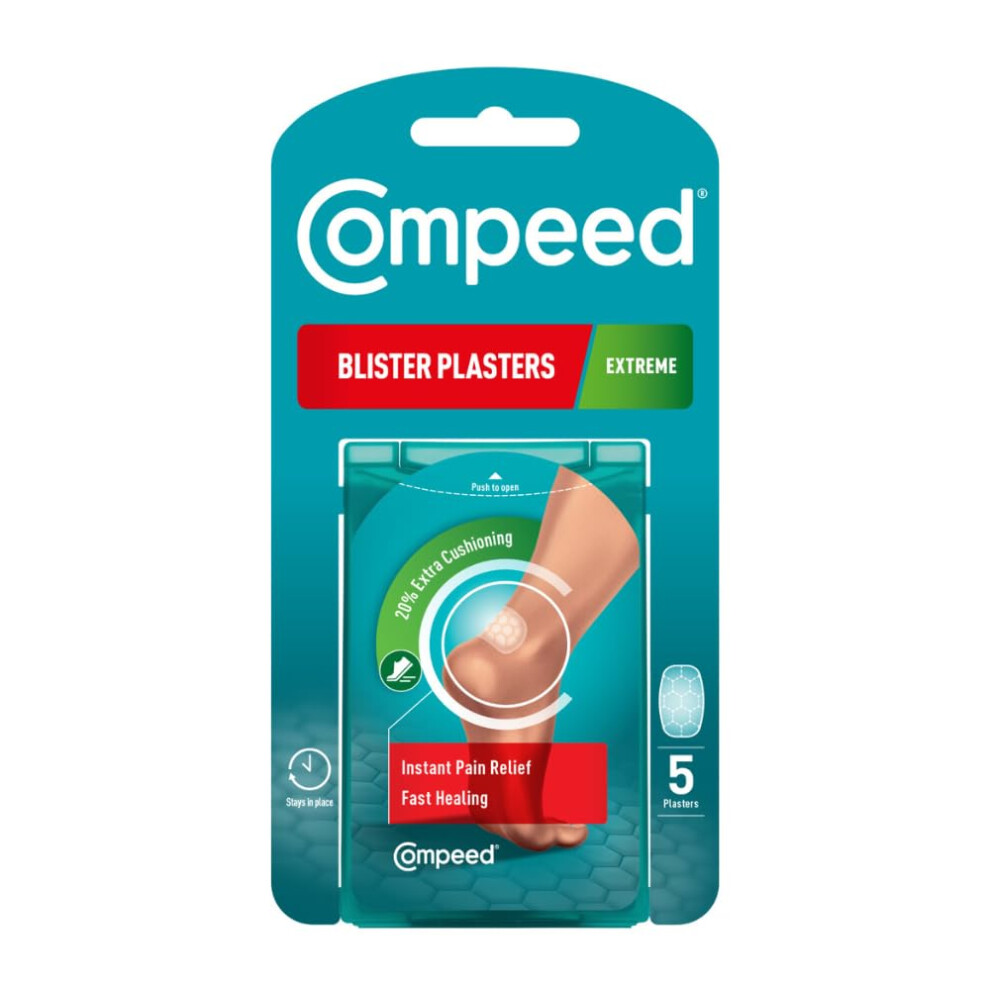 Compeed Extreme Blister Plasters, 6 Hydrocolloid Plasters, Foot Treatment, Heal