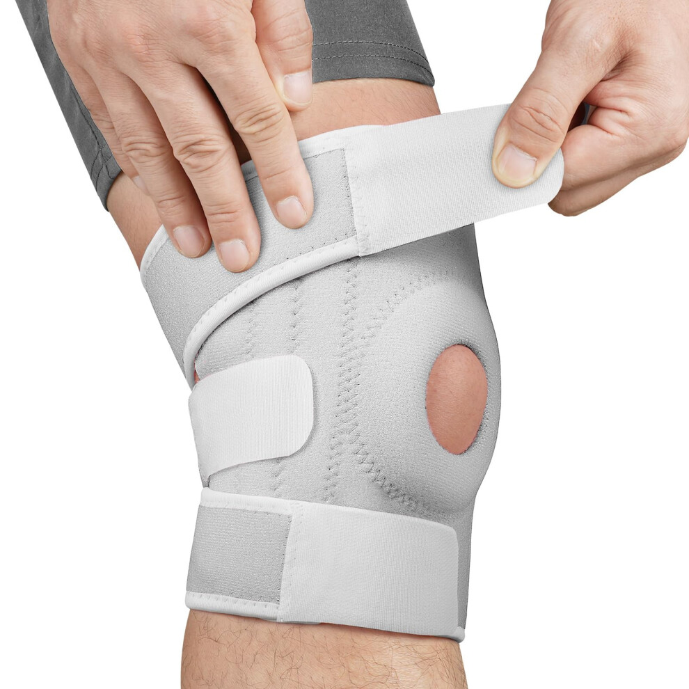 Acwoo Knee Support Brace For Men And Women, Adjustable Compression Knee Patellar Tendon Support Brace For Arthritis, Joint Pain, Ligament Injury, Men
