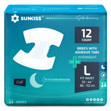 SUNKISS Adult Nappies with Ultimate Absorbency, Overnight Adult