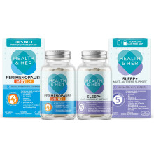 Health & Her Perimenopause Mind+ Supplements for Women - Day & Night Bundle - Wellbeing for Menopause - 1 Month Supply Vegan & Gluten Free