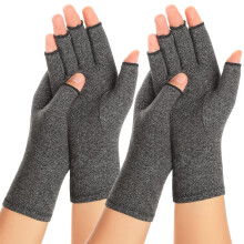 SUPERFA 2 Pairs Compression Gloves for Women and Men, Bamboo