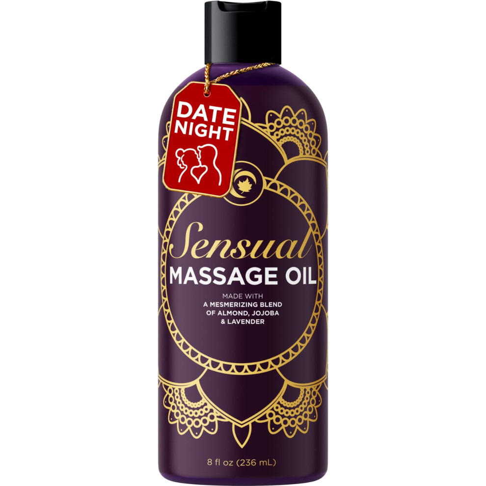 Maple Holistics Aromatherapy Sensual Massage Oil For Couples - Lavender Massage Oil For Skin With Jojoba And Sweet Almond Oil - Aromatherapy Oil Infused With Pure Na