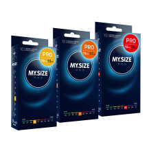 MY.SIZE PRO Condom Size 3,4,5-53,57,60 mm, 3x10 Condoms - Perfect fit and a Suitable Size for Everybody