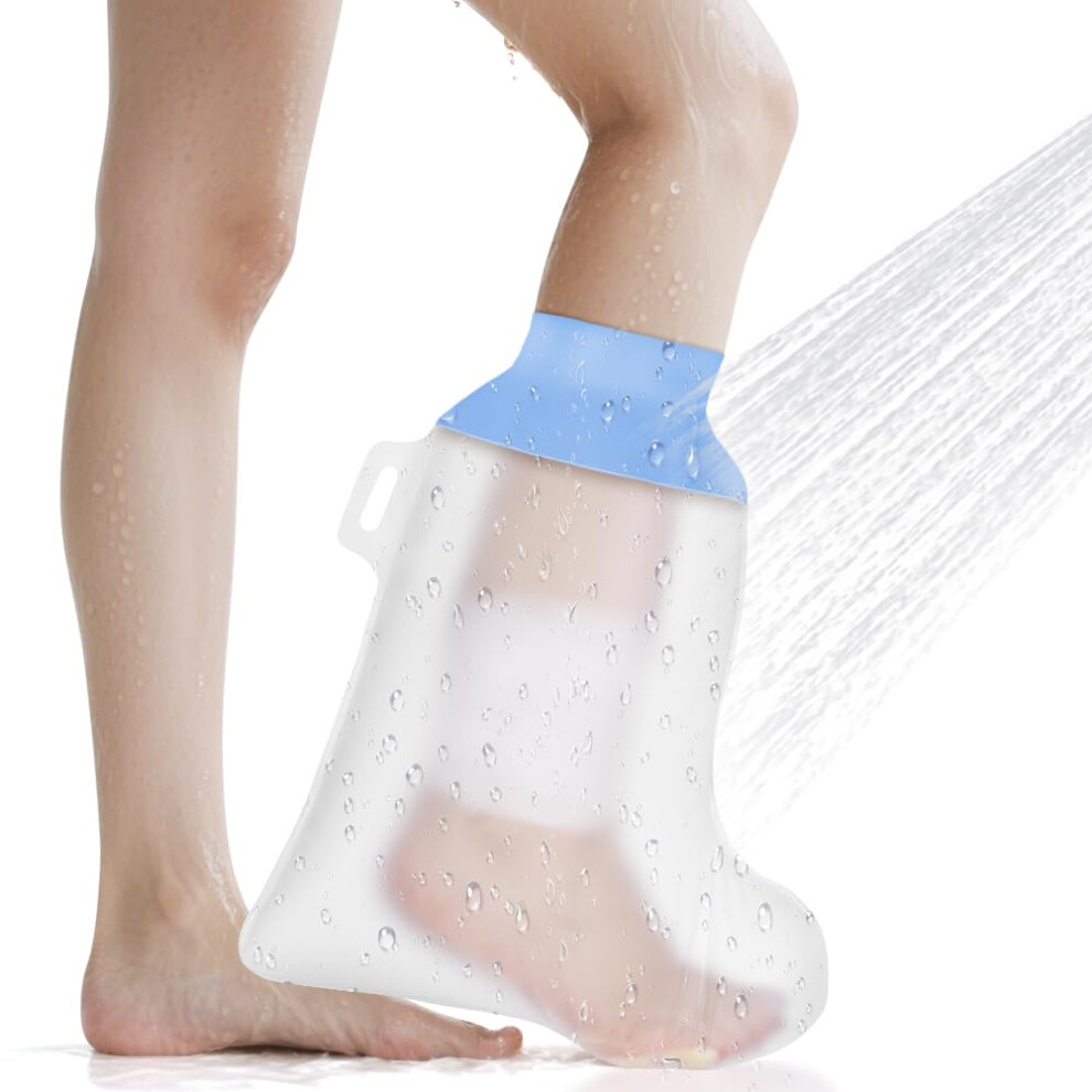Anomm Waterproof Foot Cast Cover For Shower, Reusable Adult Foot Cover, Soft & Comfortable Cast Protectors For Ankle, Toe, Watertight Seal Cast Bag F