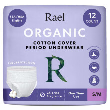 Rael Period Pants for Women, Organic Cotton Cover Disposable Underwear - Postpar