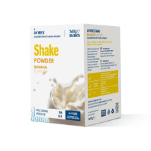 AYMES - High Protein Nutritional Powder Shakes - Banana - 7 Servings - Milkshake-Style Drink Mix - Gluten Free, Vegetarian, Halal & Kosher Suitable -