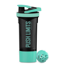 Artoid Mode Aqua Black 720ml Sports Fitness Workout Protein Shaker Bottle with Twist and Lock Protein Box Storage, Dual Mixing Technology with Shaker