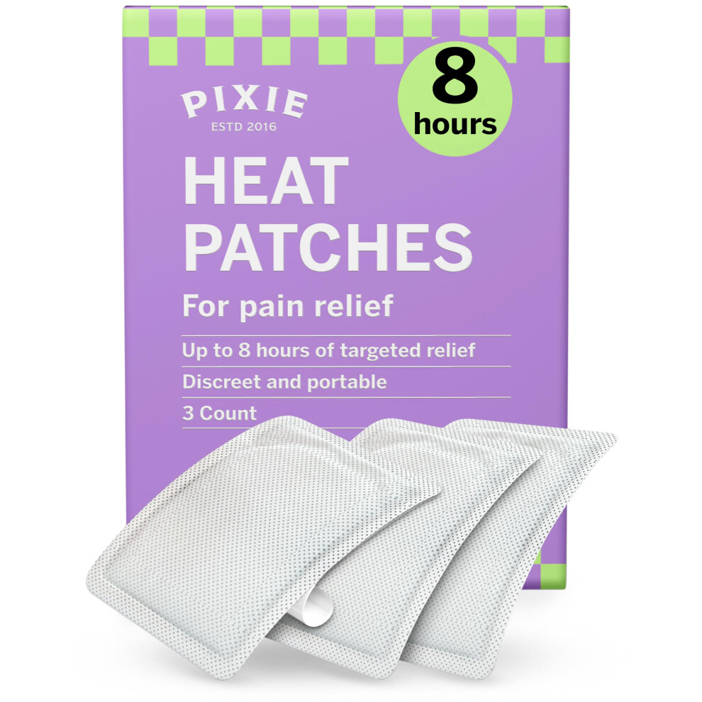 Pixie Cup Pixie Period Cramps Menstrual Pain Relief Heat Patches - Lower Abdominal & Back Ache Therapy - Natural Alternative To Lidocaine Icy Hot - Up To 8 Hou