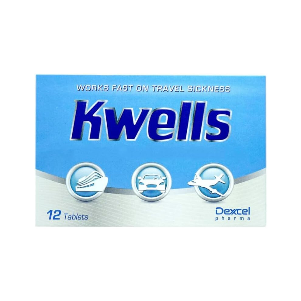 Travel Sickness Relief Tablets, Fast-Acting for Nausea & Motion Discomfort, 12 Tabs