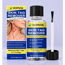 SOFIVIA Skin Tag Removal Kit for Home Use, Gentle & Pain-Free Formula, Removes Skin Tags in 7–14 Days, Easy 20 Second Application, Safe & Controlled