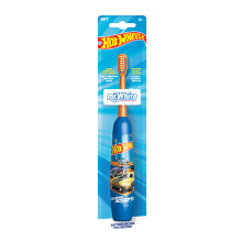 Hot Wheels Kids Battery Powered Electric Toothbrush with Soft Bristles, Enhanced Vibration, Protection Cap & Battery Included for Children Aged 4-14