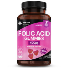 Folic Acid Pregnancy Gummies 400mcg - High Strength Folate Chewable Pregnancy Vi