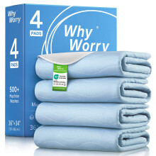 WhyWorry Washable Incontinence Bed Sheets for Adults | 86 x 91 cm | for Single B