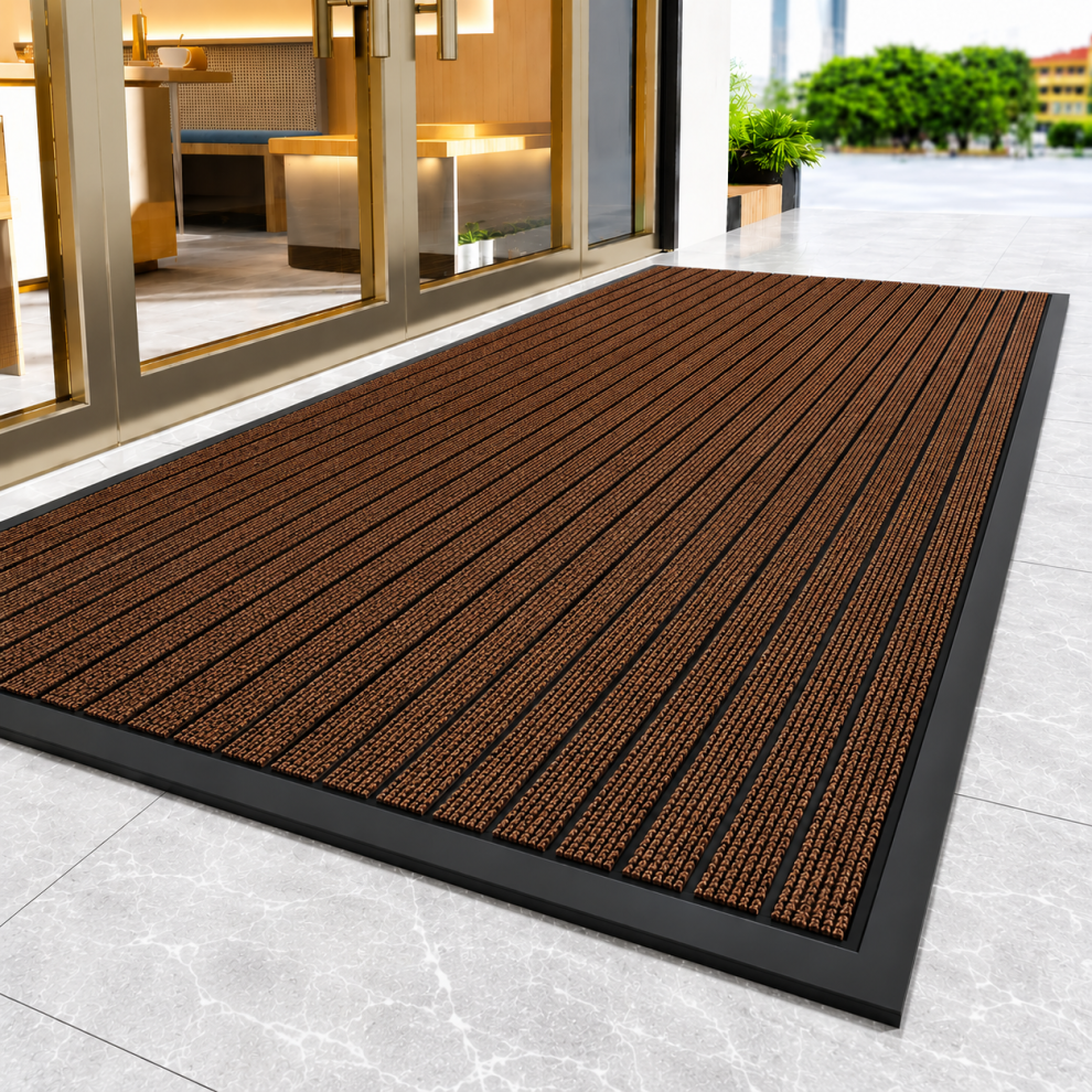 Imperial Rooms (60X90cm-Outdoor Mat/Rug, Brown) Heavy Duty Pvc Rubber Mats Extra Large Small Hall Entrance Rugs