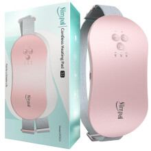 Slimpal Period Heating Pad for Cramps, Portable Heat Pad for Menstrual Cramp Relief, Electric Wearable Rechargeable Cordless Heating Belt, 3 Timer Au