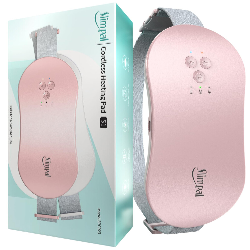 Slimpal Period Heating Pad For Cramps, Portable Heat Pad For Menstrual Cramp Relief, Electric Wearable Rechargeable Cordless Heating Belt, 3 Timer Au