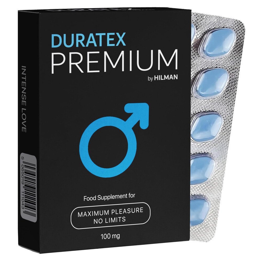 Hilman Duratex Premium | Blue 10 Tablets | Ultra Strong 100Mg | Enhanced Stamina Firm Performance | Herbal Food Supplement | Fast Acting | Ginseng | Energy