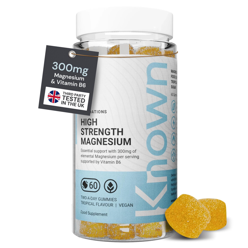 Photos - Vitamins & Minerals Known High Strength 300mg Magnesium Gummies â 2914mg Magnesium Citrate â Bioavailable Glycinate Alternative â Tropical