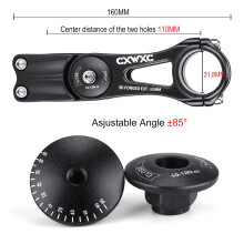 CXWXC Adjustable MTB Stem 31.8mm 85 Degree - 90/110/145mm Bike Stem Riser for Handlebar - Aluminum Alloy Mountain Bike Handlebar Riser Extender for MT
