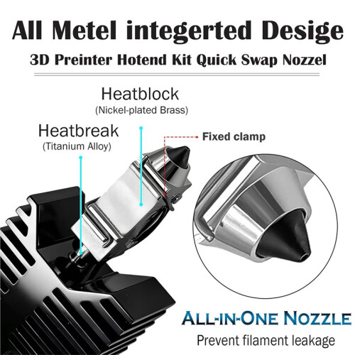 Hotend Ceramic Heating Block Kit for Snapmaker U1 Hot End 0.4mm Ceramic Block Kit 3D Printer Parts 1