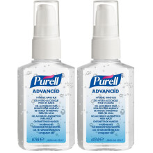 PURELL ADVANCED HAND SANITISER GEL 60mL, Portable Pump Bottle. Hand Sanitizer Gel kill 99.99% of most common germs. 70% alcohol formulation with mois