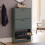 Vida Designs (Jasper Green) 3 Drawer Shoe Cabinet Pull Out Hallway Storage 3