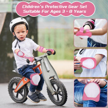 Hejo 6 Pcs Kids knee Pads Elbow Pads, Protective Gear Set (Pink)