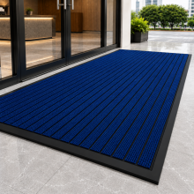 (60x90cm-Outdoor Mat/Rug, Blue) Heavy Duty PVC Rubber Mats Extra Large Small Hall Entrance Rugs