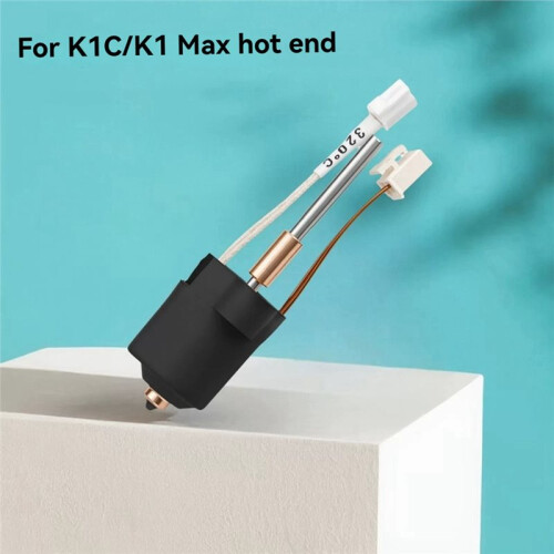 For  K1C/K1MAX Hotend Thermistor Cartridge Sensor Ceramic Heating Block Kit High Flow Blackhead Nozzle 0.2mm 2