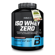 BioTechUSA Iso Whey Zero | Premium Whey Protein Isolate | Grass-Fed | Enzyme-Free | Sugar- and Gluten-Free, 1816 g, Dark Chocolate