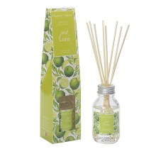 Hassett Green London - Just Lime Fragrance Oil Reed Diffuser 100ml - Long Lasting Home Indoor Fragrance with 8 Rattan Reeds