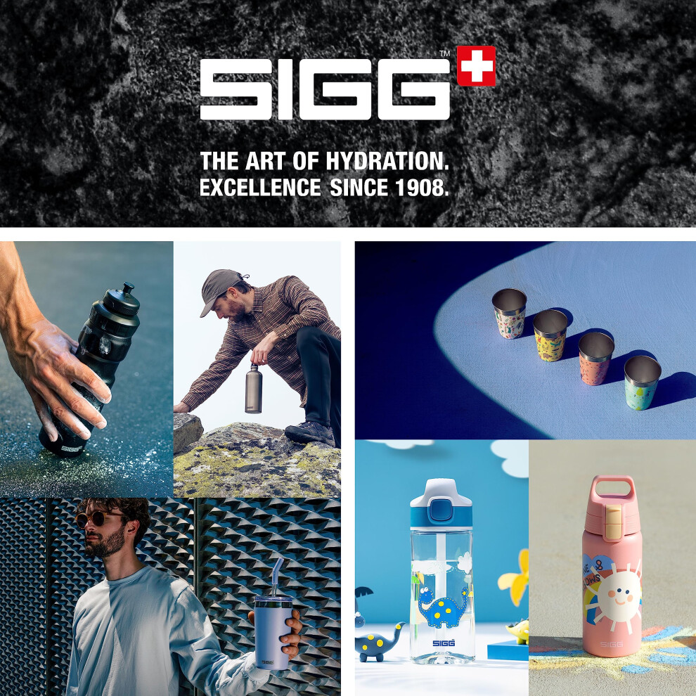 Sigg - Tritan Renew Transparent Water Bottle - Total Clear One Myplanet - Suitable For Carbonated Beverages - Dishwasher Safe - With Fruit Anthracite