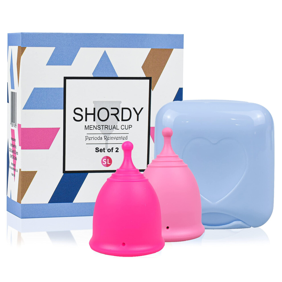Shordy Menstrual Cup With Mini Box, Period Cup Made With Medical Grade Silicone, Better Alternative To Sanitary Pads And Tampons, Hygienic And Safe (