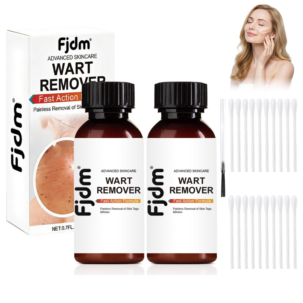 Fjdm 2Pcs Skin Tag Removal Kit, Wart Removal, Verruca Treatment, Fast Effective Skin Tag Removal, Tag Remover Skin, For Common Warts Plantar Warts, Corn A