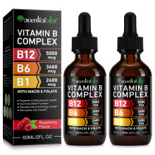 Vitamin B12 Liquid Drops with B6 – Sublingual Methylcobalamin B12 Supplement, High Strength B Complex, Energy Metabolism & Daily Wellness Support,